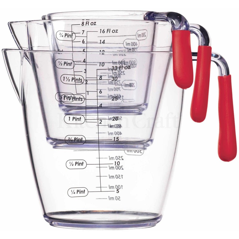 KitchenCraft Red Measuring Jugs