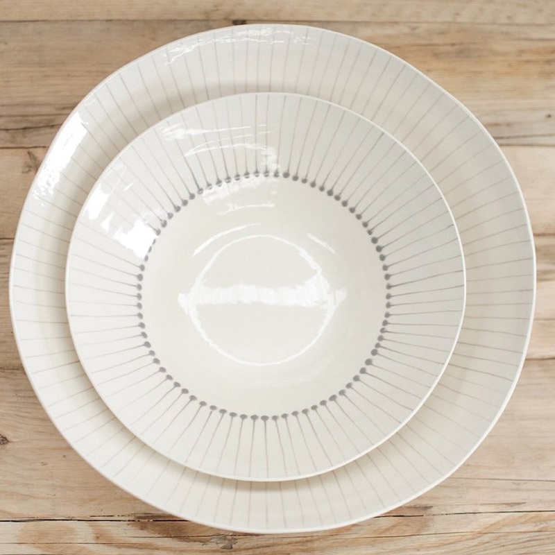 Nkuku Iba Large Grey Serving Bowl