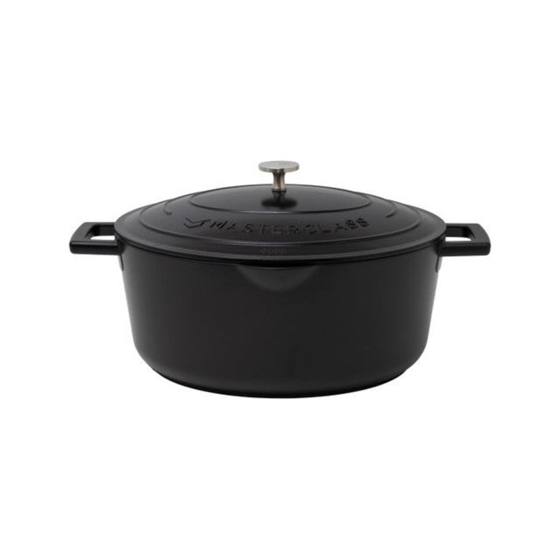 MasterClass Black Oval Cast Aluminium 6L Casserole Dish
