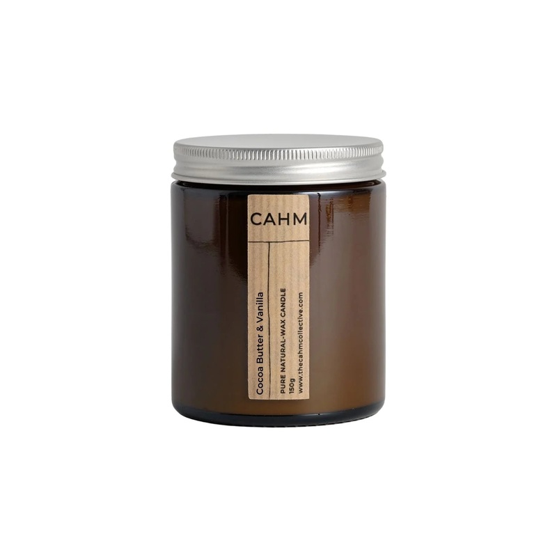 CAHM Cocoa Butter & Vanilla Candle in Amber Jar