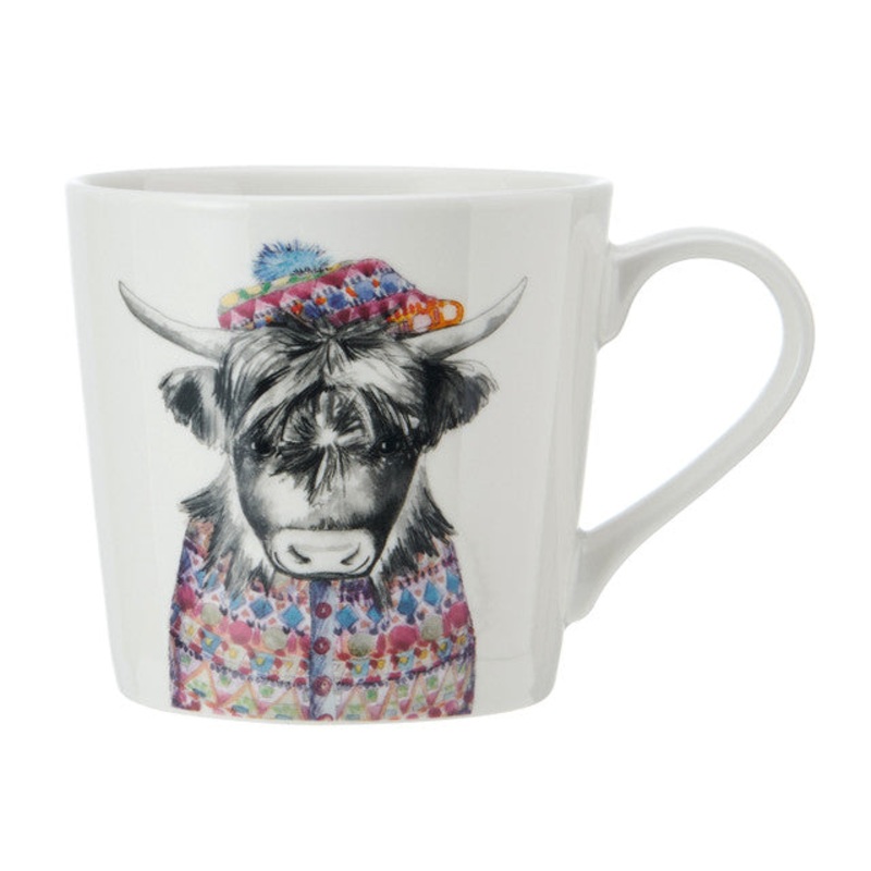 Mikasa Tipperleyhill Highland Cow Fine China Mug