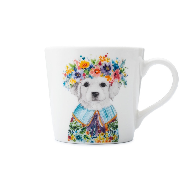 Mikasa Tipperleyhill Puppy Print Fine China Mug