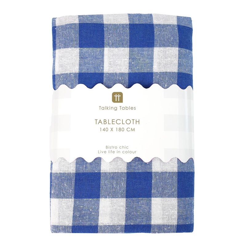 Talking Tables Blue Gingham Table Cloth