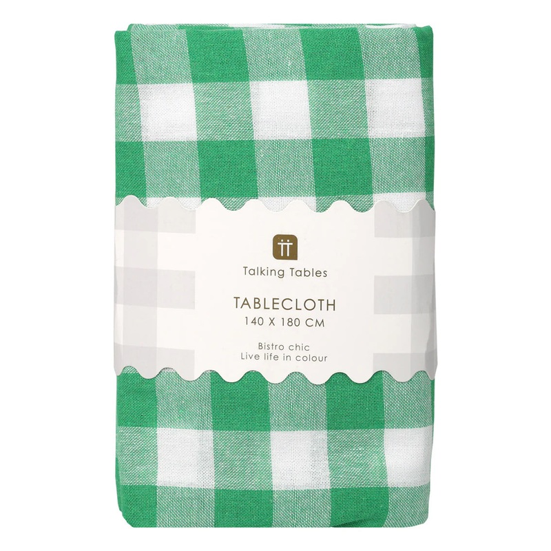 Talking Tables Green Gingham Table Cloth