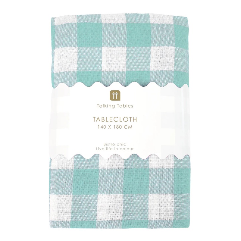 Talking Tables Mint Gingham Table Cloth