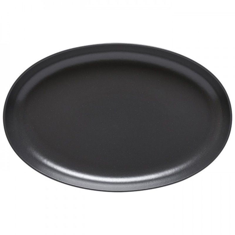 Pacifica Seed Grey Oval Platter