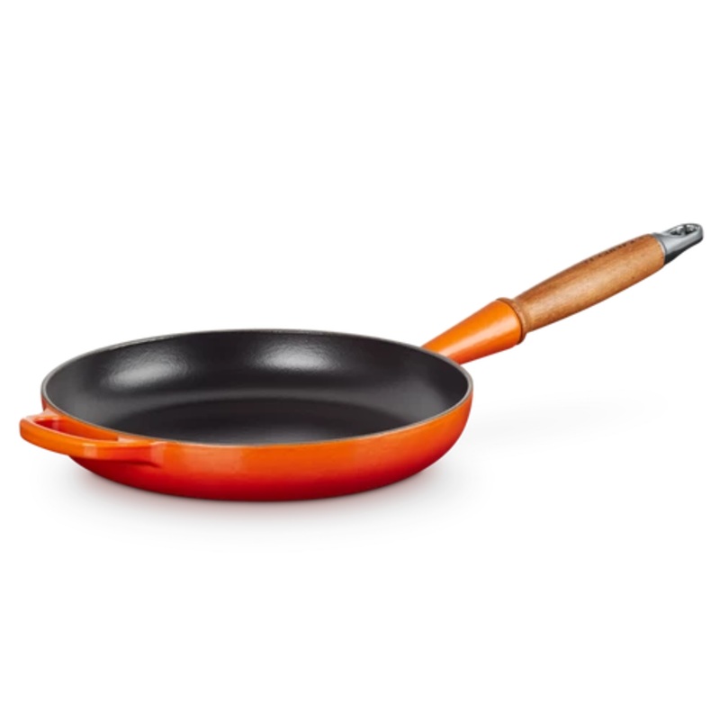 Le Creuset Signature Cast Iron Volcanic Frying with Wooden Handle - All Sizes