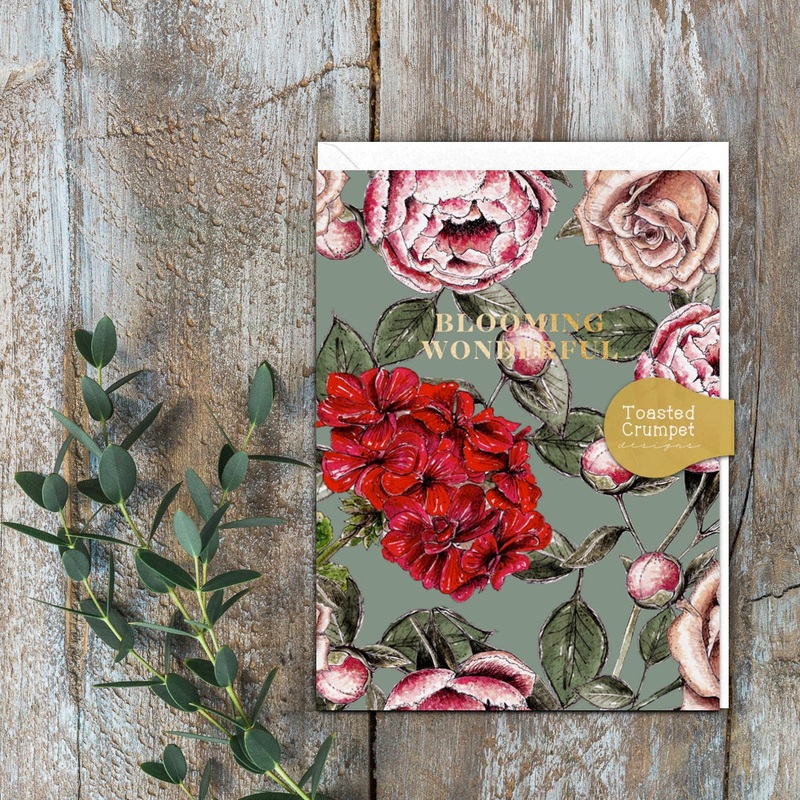 Toasted Crumpet Blooming Wonderful Mini Card
