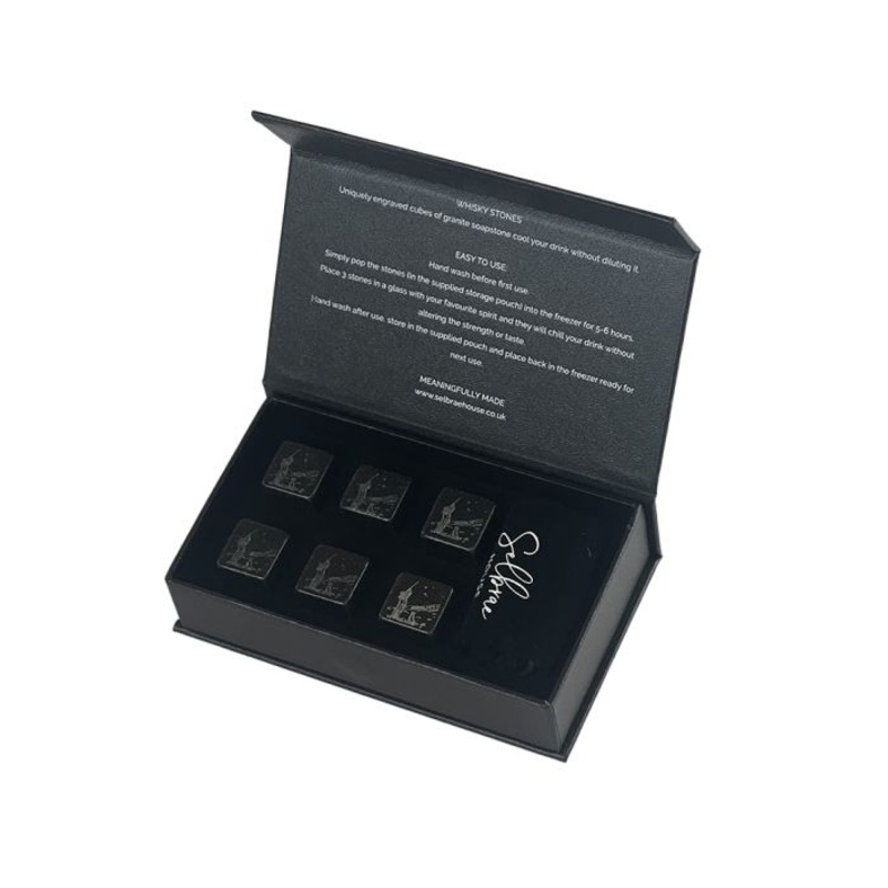 Just Slate Set of 6 Shooting Engraved Whisky Stones