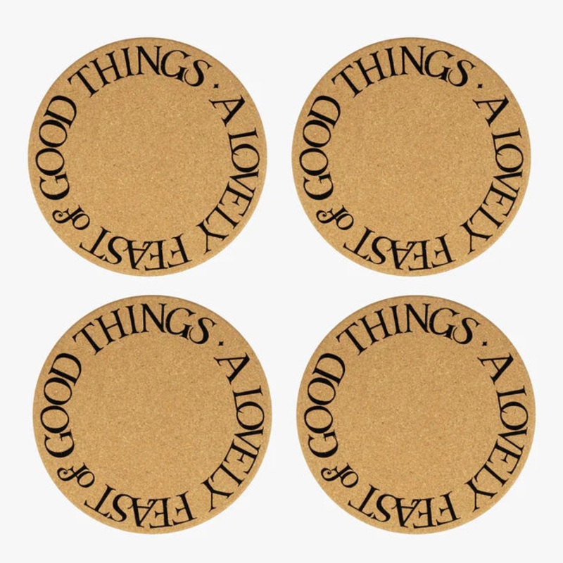 Emma Bridgewater Cork Lovely Feast Set of 4 Placemats