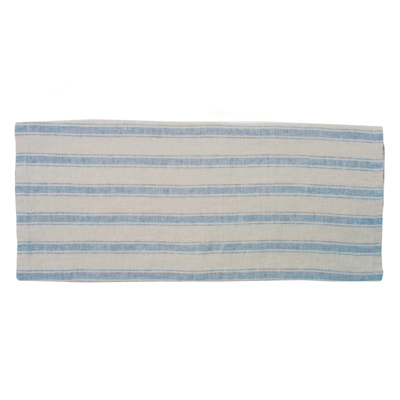 Canvas Home Linen Striped Tea Towel - Blue