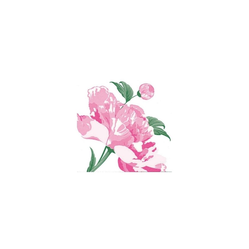 Francoise Paviot Cocktail Napkins - Pink Flower
