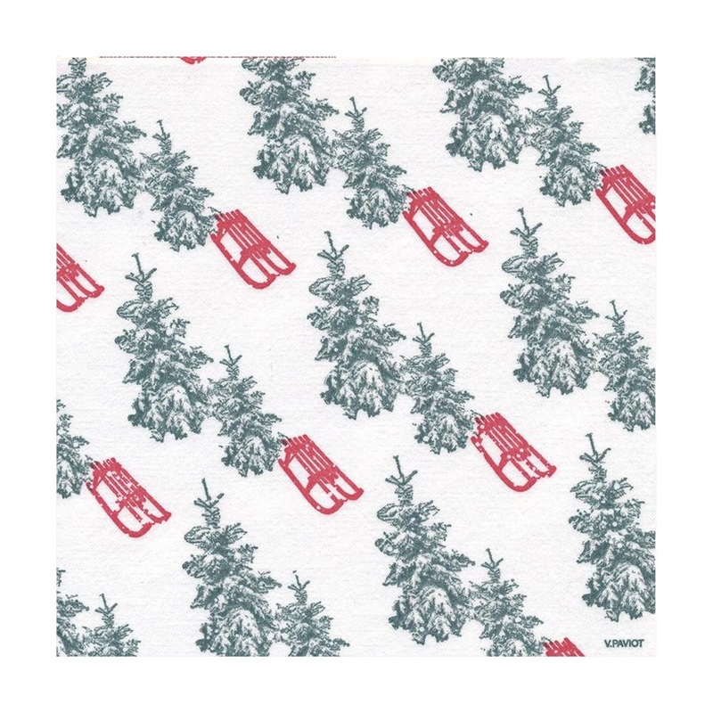Francoise Paviot French Dinner Napkins - Red Luge
