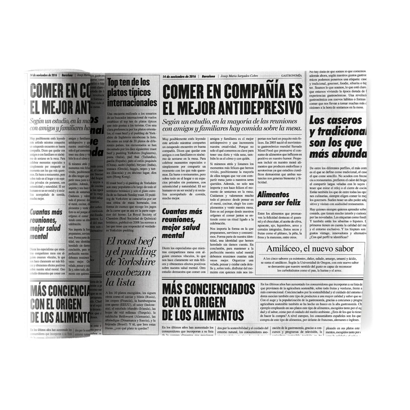 My Drap 12 Piece Cotton Napkin Roll - Newspaper