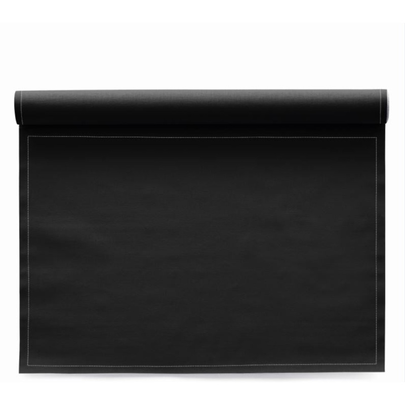 My Drap 12 Piece Cotton Placemat Roll - Black