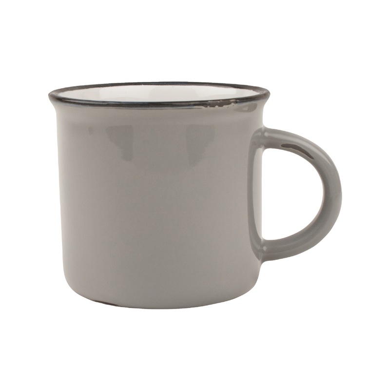 Canvas Home Large Tinware Mug - Light Grey