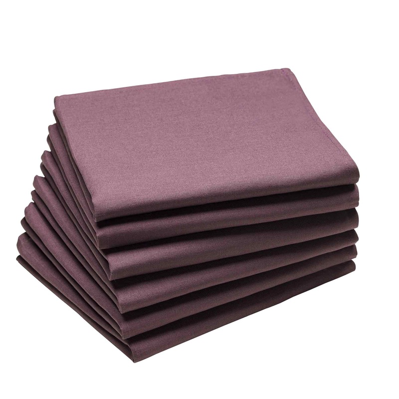 Coucke Plain Cotton Napkin - Aubergine
