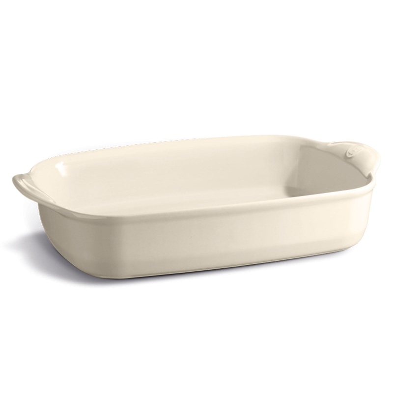Emile Henry 42cm Rectangular Oven Dish - Cream