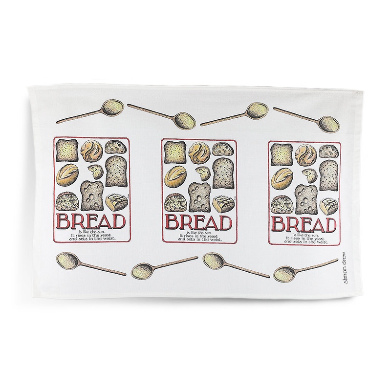 Simon Drew Tea Towel - Bread