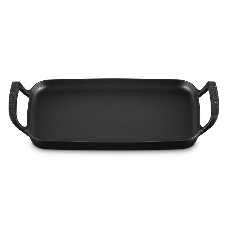 Le Creuset Black BBQ Rectangle Griddle - 40cm