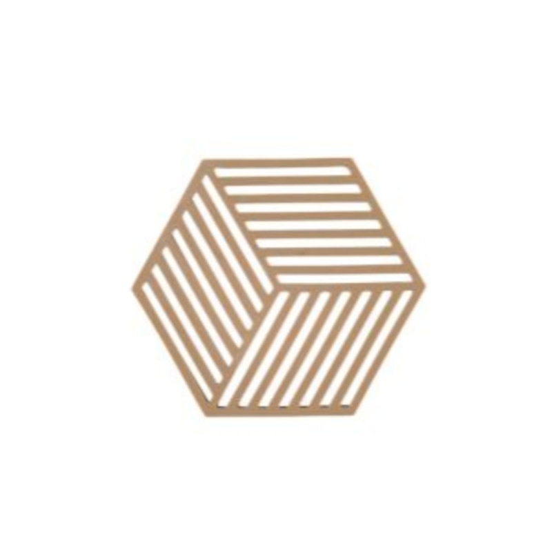 Silicone Trivet Hexagon  Camel