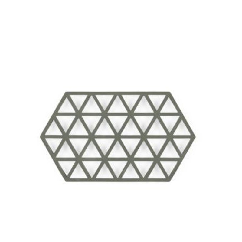 Silicone Trivet Triangle Large  Olive