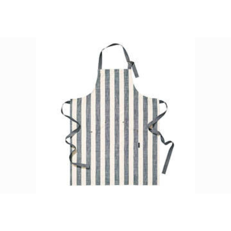 Walton & Co Wide Stripe Apron - Flint Blue