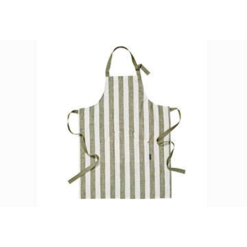Walton & Co Wide Stripe Apron - Olive