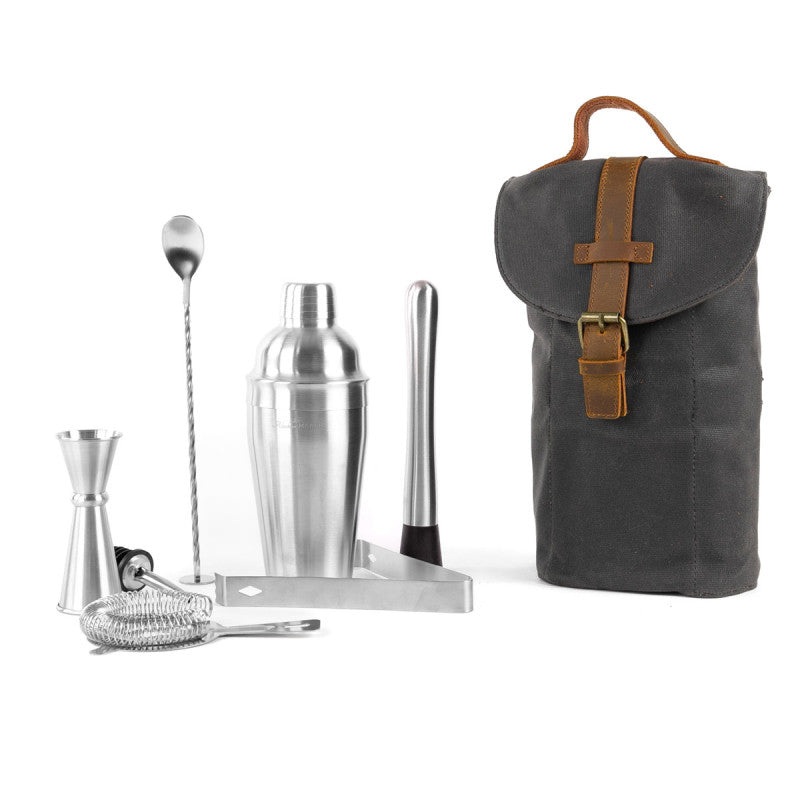 Alaskan Maker Travelers Cocktail Kit Canvas  - Charcoal