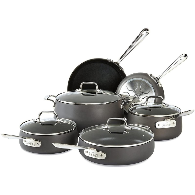 All-Clad HA1 Hard Anodized Non-stick Set (10 pc inc. lids)