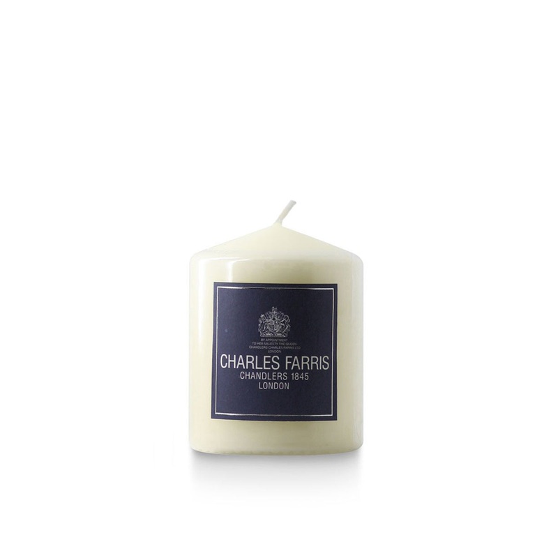 Charles Farris Ivory Pillar Candle | 10cm