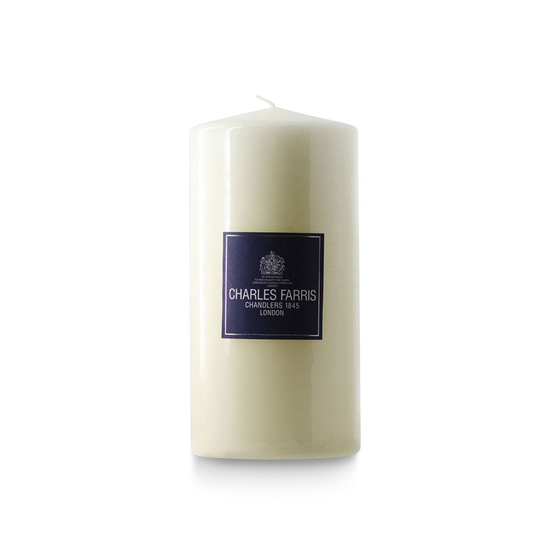 Charles Farris Ivory Pillar Candle | 20cm