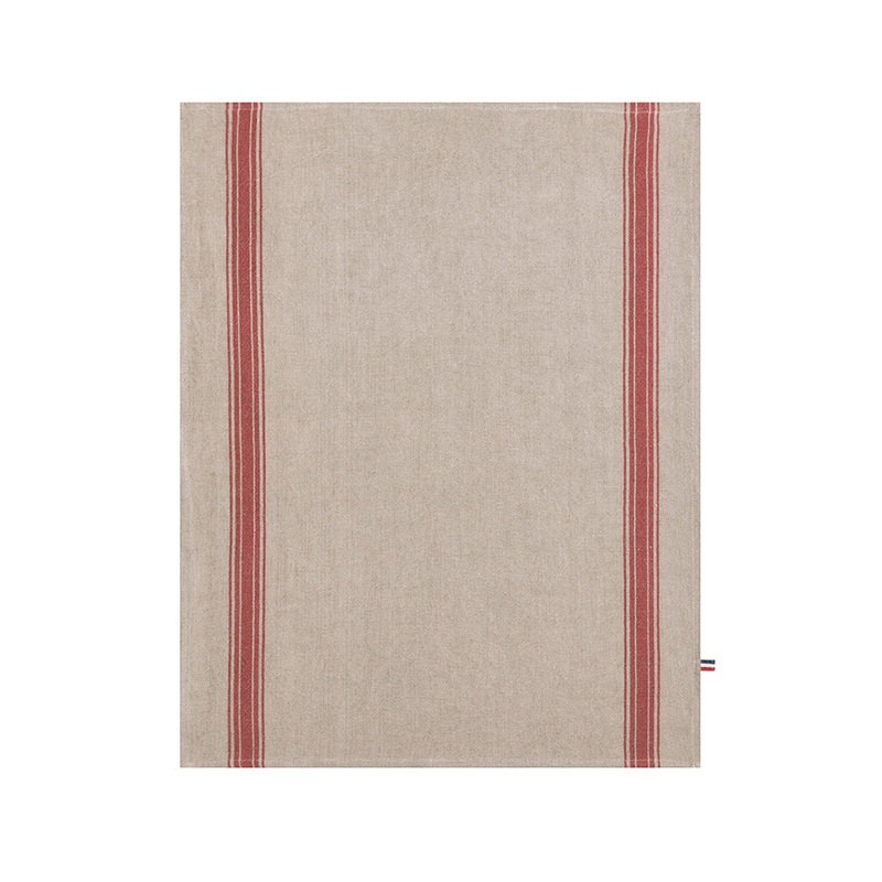 Coucke French Washed Linen Teatowel - Red