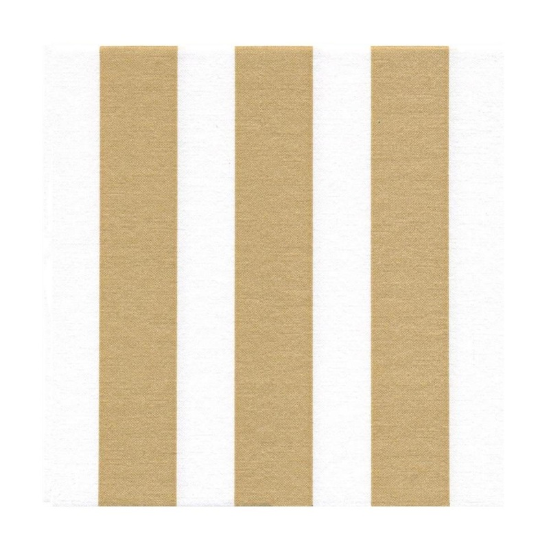Francoise Paviot French Dinner Napkins - Gold Stripe