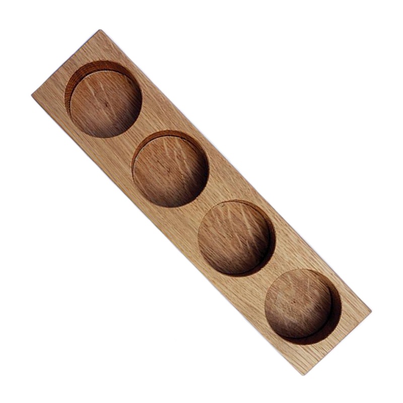 Aggcoddler Wooden Serving Tray - 4 Single Eggs