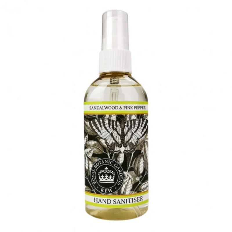 Kew Gardens Hand Sanitizer Spray - Sandalwood and Pink Peppercorn