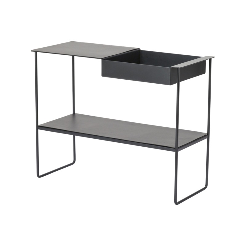 Lind DNA Console/Cocktail Table - Black Leather
