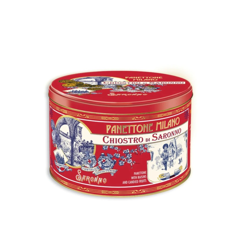 Traditional Classico Panettone in Promenade Design Tin - 1kg