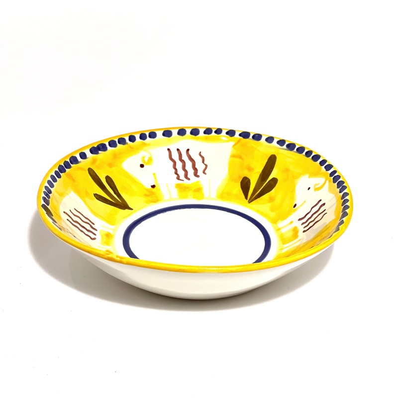 Amalfi Yellow Capra Pasta Bowl - 23cm