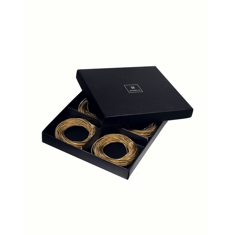 Himla Kerala Set of 4 Napkin Rings - Bronze