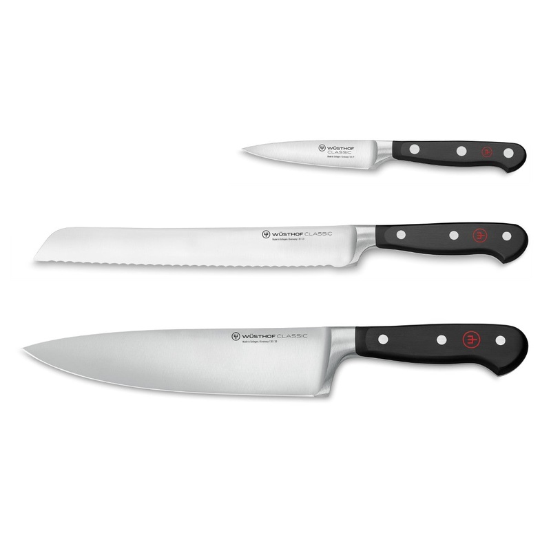 WSTHOF Classic 3pc Knife Set (Chefs, Bread, Paring)