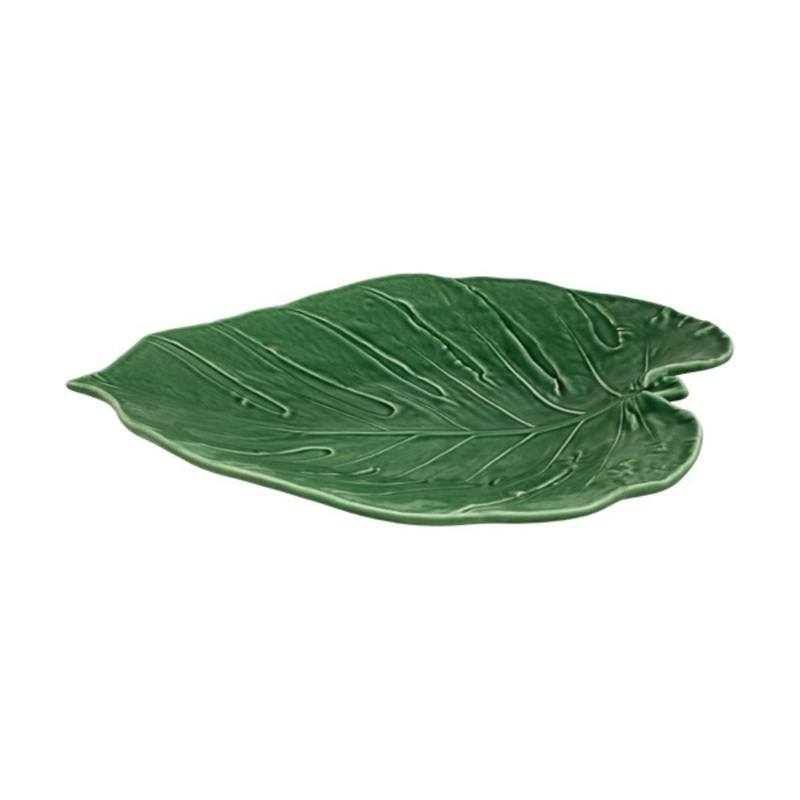 Bordallo Pinheiro Swiss Cheese Leaf Platter - 43cm