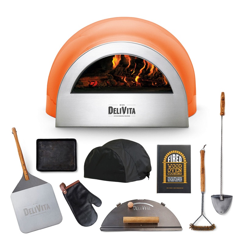 Delivita Wood-Fired Pizza/Oven - Orange Blaze | Chefs Collection