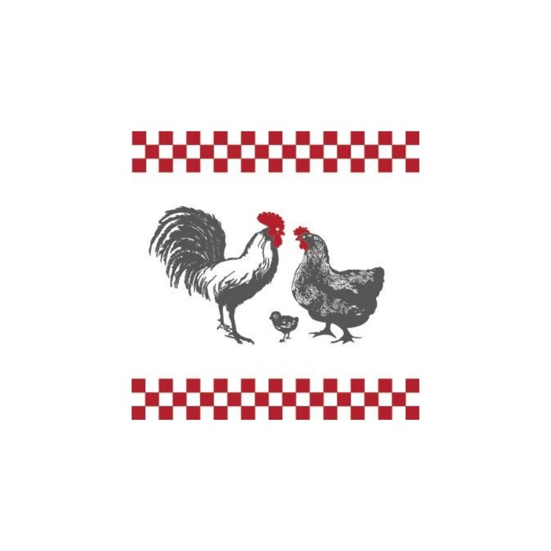 Francoise Paviot Cocktail Napkins - Chickens