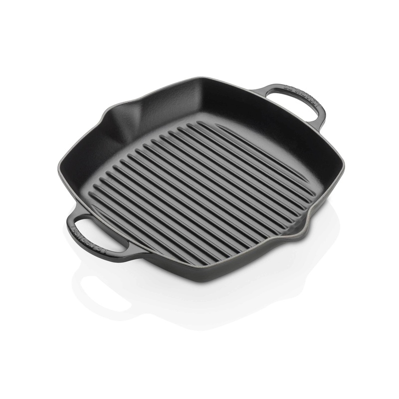 Le Creuset Signature Cast Iron Deep Square Grill 30cm - Satin Black