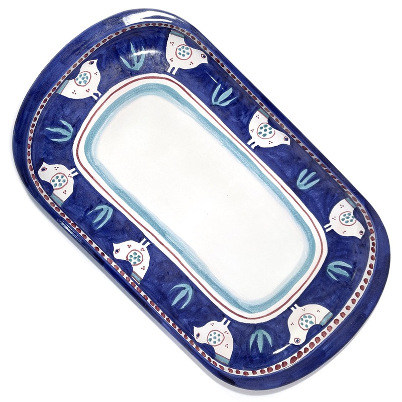 Amalfi Blue/Green Gallina Platter - 70cm