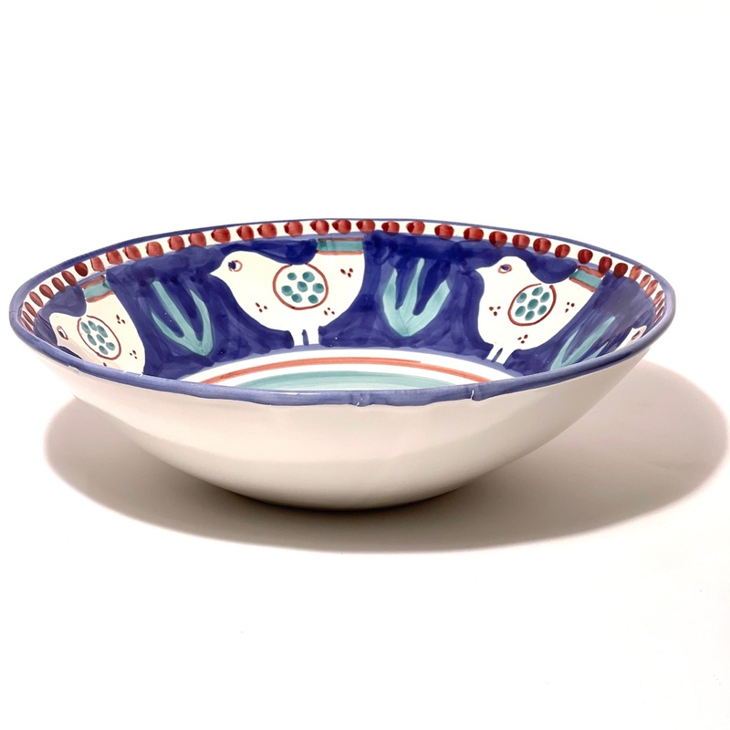 Amalfi Blue/Green Gallina Salad Bowl - 32cm