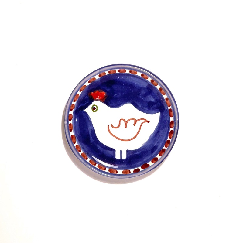 Amalfi Blue/Red Gallina Mini Oil/Dip Plate