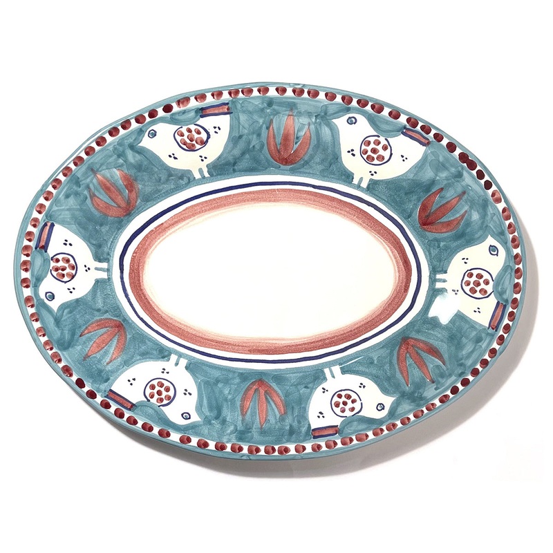 Amalfi Green Gallina Oval Dish - 43cm