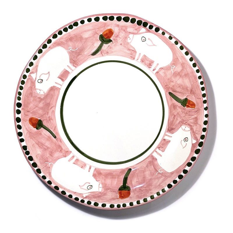 Amalfi Pink Cortile Round Platter - 38cm